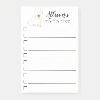 Japanischer Spitz-Hund Personalisiert zu führen Post-it Klebezettel