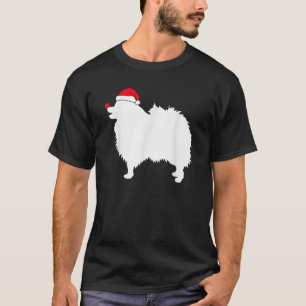 Japanischer Spitz-Hund Santa Hut Weihnachten T-Shirt