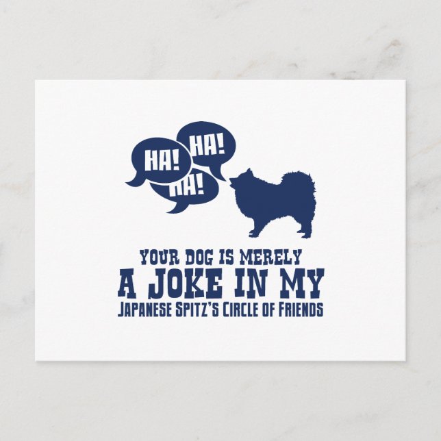 Japanischer Spitz Postkarte (Vorderseite)