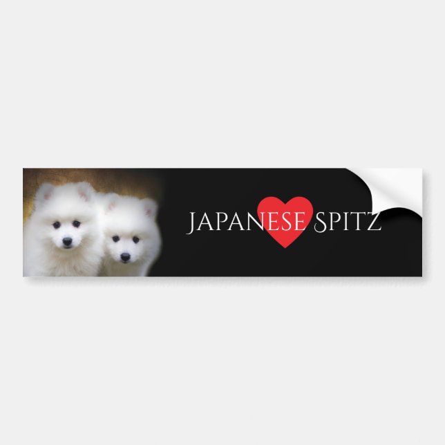 Japanischer Spitz-Zucht-Autoaufkleber Autoaufkleber (Vorne)