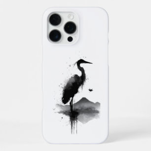 Japanischer Sumi-e-Kranich-Zen-Handytasche iPhone 16 Pro Max Hülle
