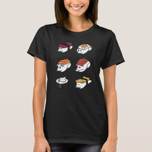 Japanischer Sushi White Dog T-Shirt