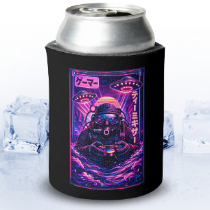 Japanischer Synthwave Sci-Fi UFO Scuba Cooler Game Dosenkühler
