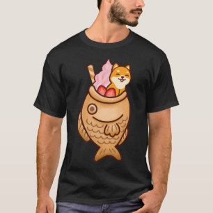 Japanischer Taiyaki-Fischkuchen & Eiscreme Kawaii T-Shirt