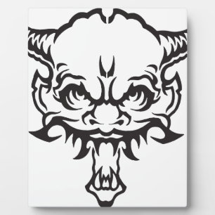 Japanischer Tattoo Oni Demon Fotoplatte