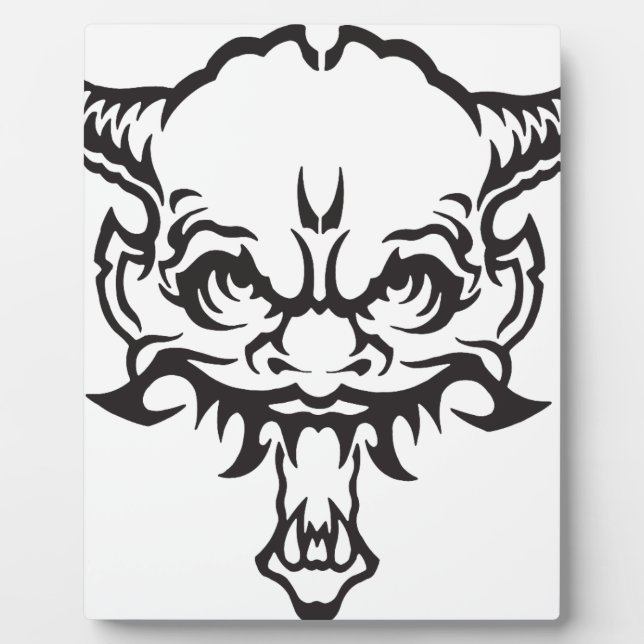 Japanischer Tattoo Oni Demon Fotoplatte (Vorderseite)