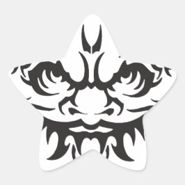Japanischer Tattoo Oni Demon Stern-Aufkleber