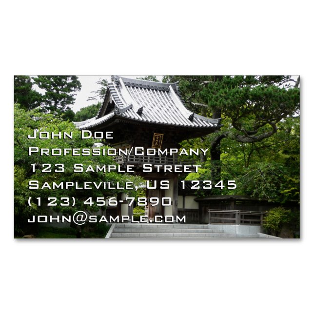 Japanischer Teegarten in San Francisco Magnetische Visitenkarte (Vorderseite)
