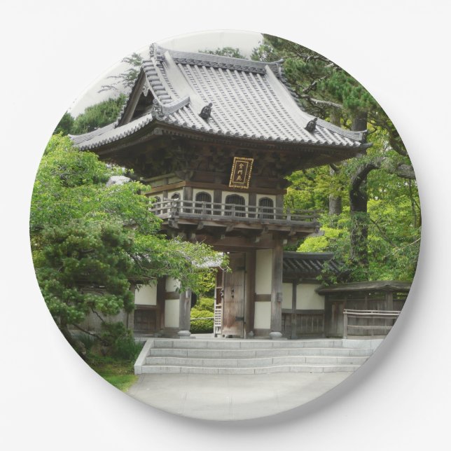 Japanischer Teegarten in San Francisco Pappteller (Vorderseite)