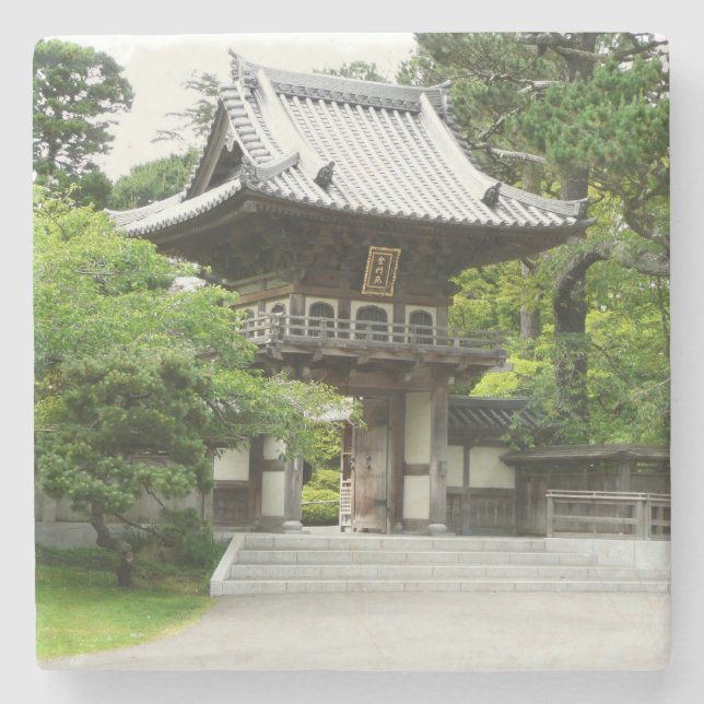 Japanischer Teegarten in San Francisco Steinuntersetzer (Vorderseite)