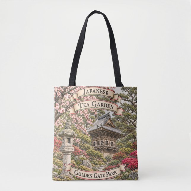 Japanischer Teegarten-Tote Tasche (Vorderseite)
