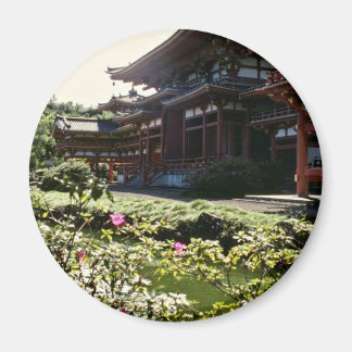 Japanischer Tempel, Byodo-in - Oahu-Blume Magnet