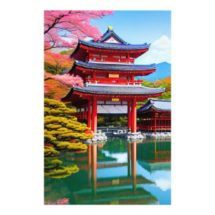 Japanischer Tempel Fotodruck