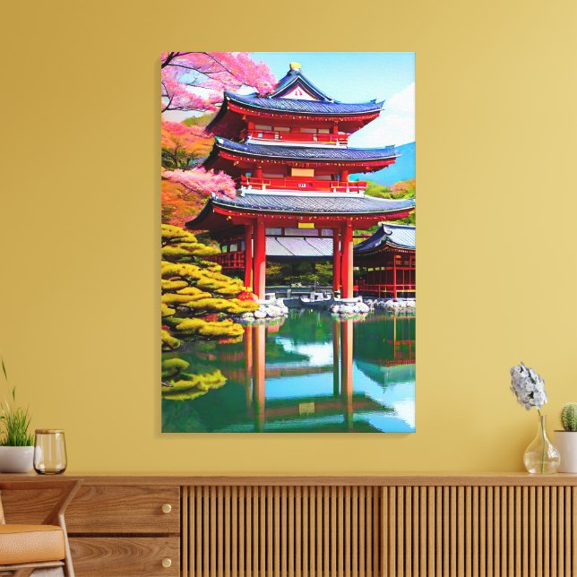 Japanischer Tempel Leinwanddruck (Insitu (Wohnzimmer))