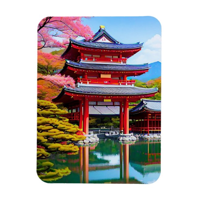 Japanischer Tempel Magnet (Vertikal)