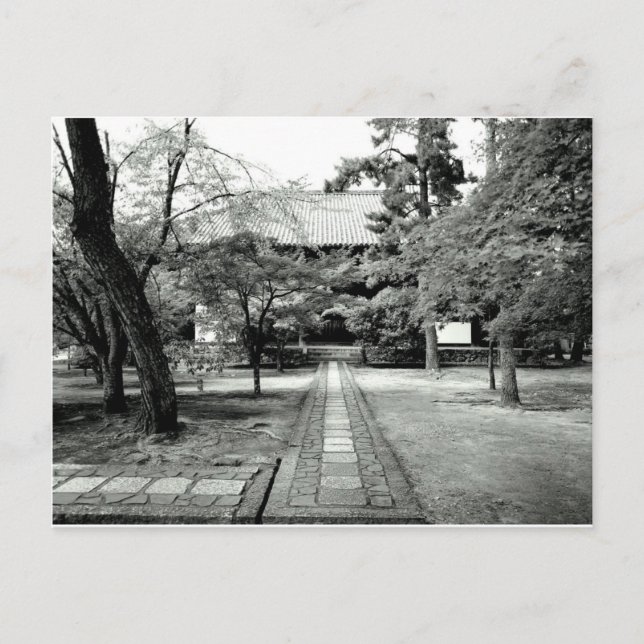 Japanischer Tempelgarten Postkarte (Vorderseite)