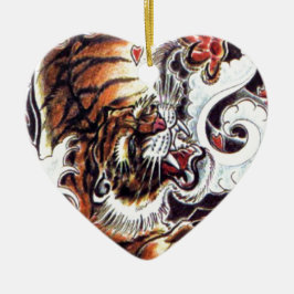 Japanischer Tiger Tattoo Keramikornament