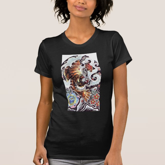 Japanischer Tiger Tattoo T-Shirt (Vorderseite)