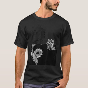 Japanischer Tokio-Drache Asiatisches Ästhetik Schw T-Shirt