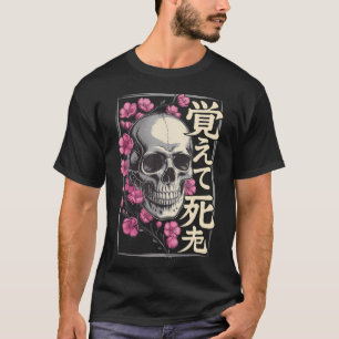 Japanischer Totenkopf Sakura Stoische Philosophie T-Shirt