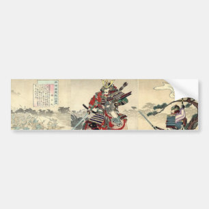 Japanischer Ukiyo-e-Pferd Ritterkrieger Samurai Autoaufkleber