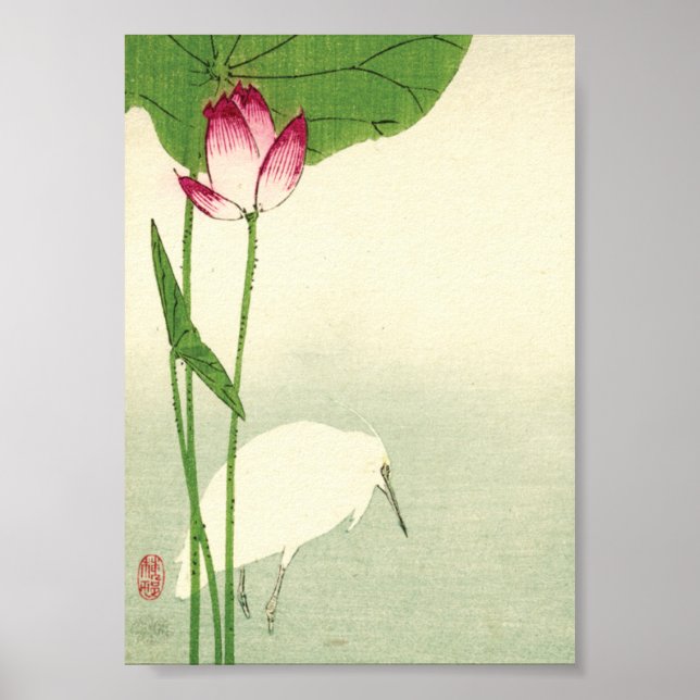 Japanischer Vogel aus dem 19. Jahrhundert Poster (Vorne)