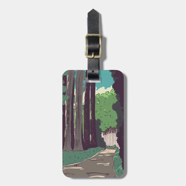Japanischer Wald Gepäckanhänger (Vorderseite vertikal)