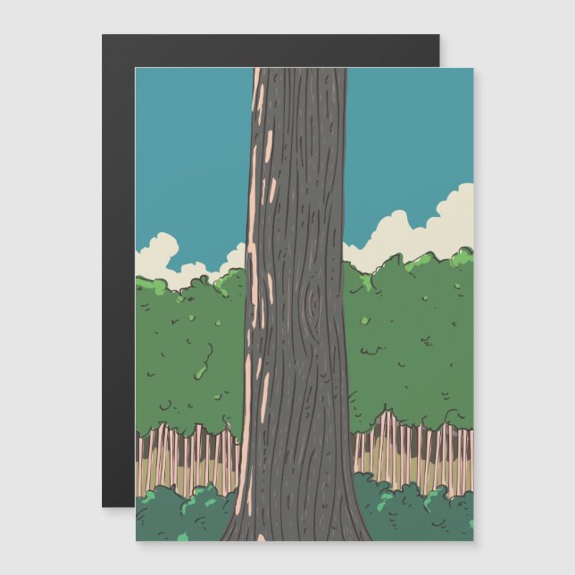 Japanischer Wald Magnetkarte (Vorne/Hinten)