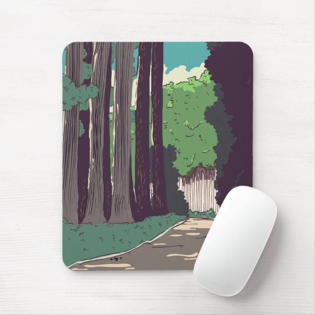 Japanischer Wald Mousepad (Mit Mouse)