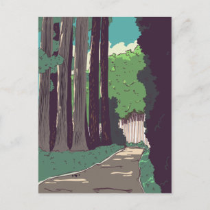 Japanischer Wald Postkarte