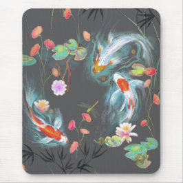 Japanischer Wassergarten Charcoal Mouse Pad Mousepad