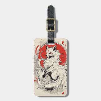 Japanischer White Kitsune Fuchs Gepäckanhänger