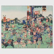 JAPANISCHER WOODBLOCK DRUCK DES BATTLE WRAPPING PA