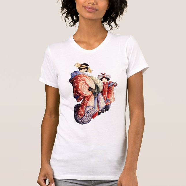 Japanischer woodblock Druck T-Shirt (Vorderseite)