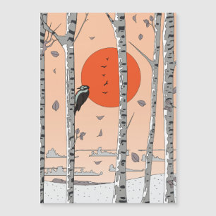 Japanischer Woodpecker Magnetkarte