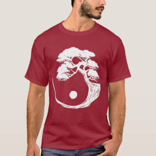 Japanischer Yin Yang Bonsai-Baum T-Shirt