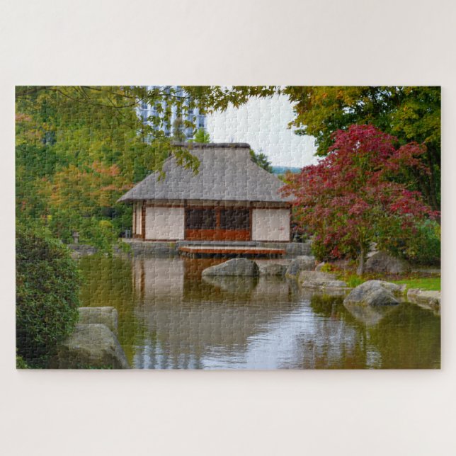 Japanischer Zen Garden Hamburg Deutschland. Jigsaw (Horizontal)