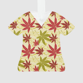 JAPANISCHES AHORN-MUSTER-SCRUBS IN CRÈME ORNAMENT