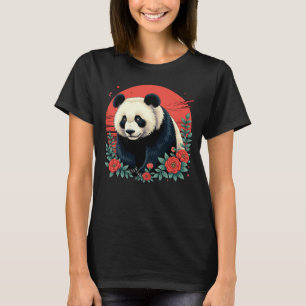 japanisches Art Poster Panda T-Shirt