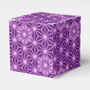 Japanisches Asanoha-Muster - Amethyst lila Geschenkschachtel