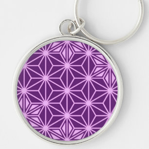 Japanisches Asanoha-Muster - Amethyst lila Schlüsselanhänger