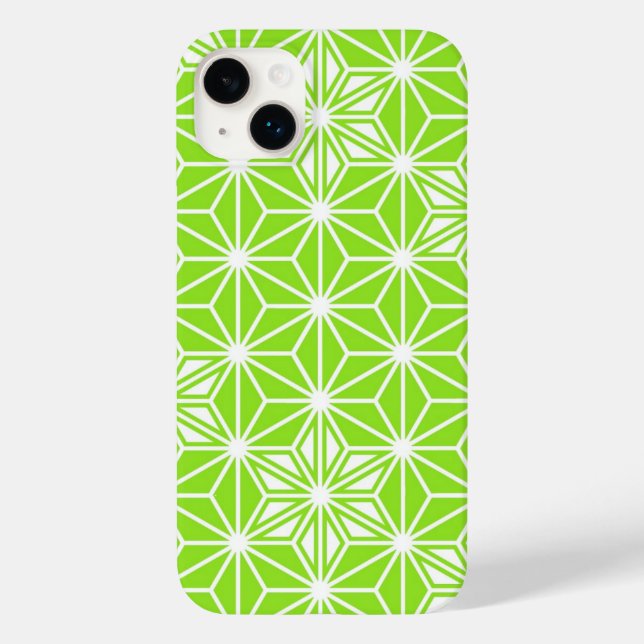 Japanisches Asanoha-Muster - hellgrüne Linse Case-Mate iPhone Hülle (Rückseite)