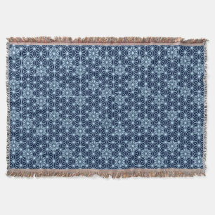 Japanisches Asanoha-Muster, Indigoblau Decke