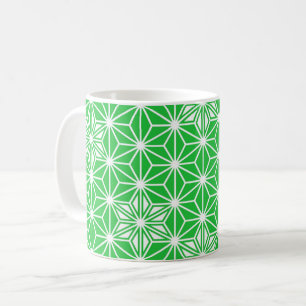 Japanisches Asanoha-Muster - Jadegrün Kaffeetasse