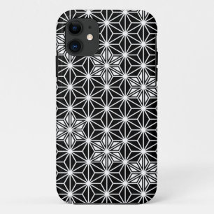 Japanisches Asanoha-Muster - Schwarzweiß Case-Mate iPhone Hülle