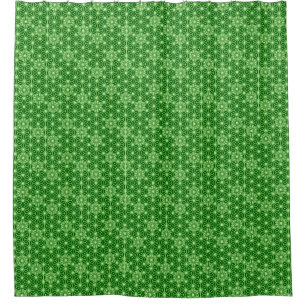 Japanisches Asanoha-Muster, Smaragd und Linse Gree Duschvorhang