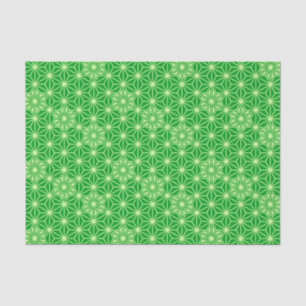 Japanisches Asanoha-Muster - Smaragdgrün Seidenpapier
