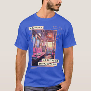 Japanisches Ästhetik-U-Bahn- Streetwear-Vaporwave- T-Shirt