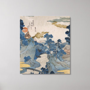 Japanisches Bergdorf Leinwanddruck