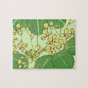 Japanisches Blatt Blumen Botanisches Kunstmuster